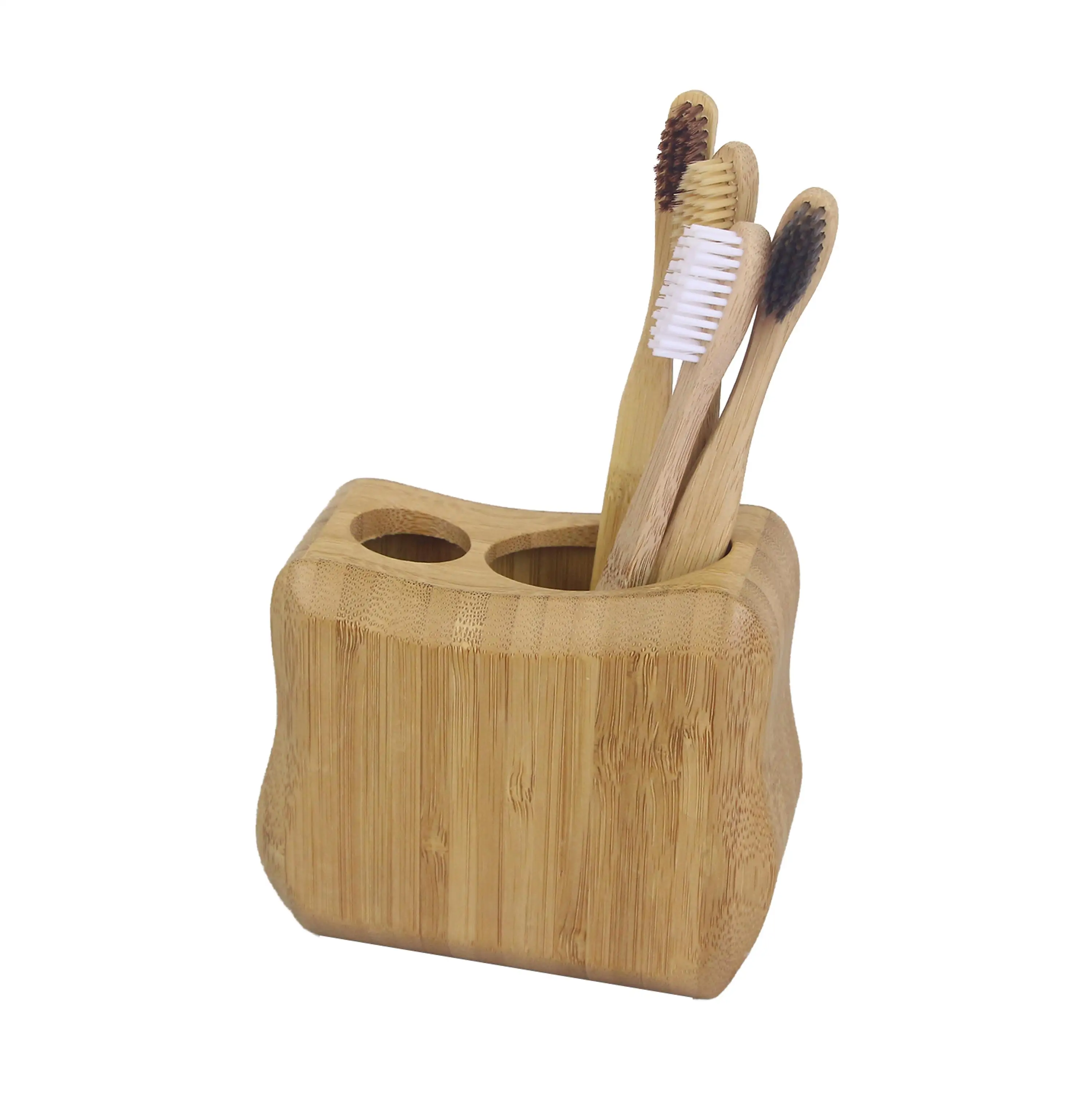 Bamboo Toothbrush Holder Stand For Bathroom Vanity Countertops Buy