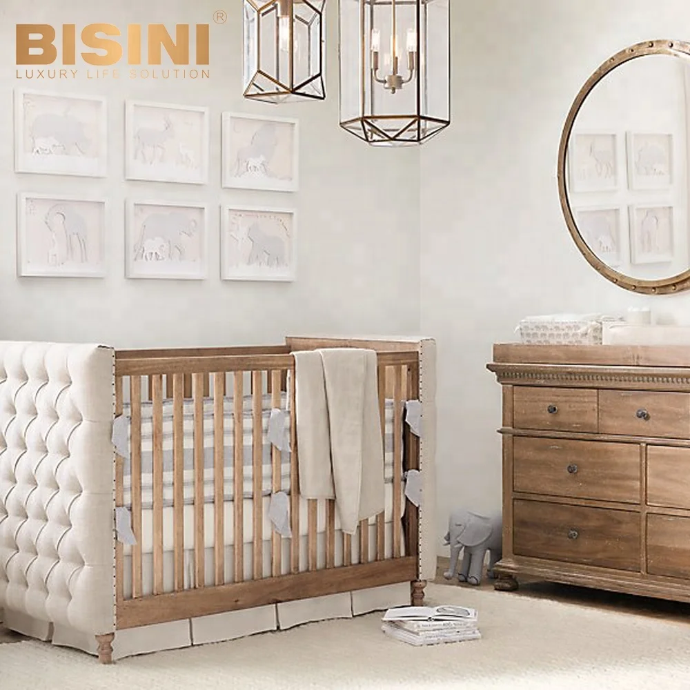 Bisini American Style Luxury Baby Crib New Born Wooden And Bisini American Style Luxury Baby Crib New Born Wooden And Fabric Bf07 70246