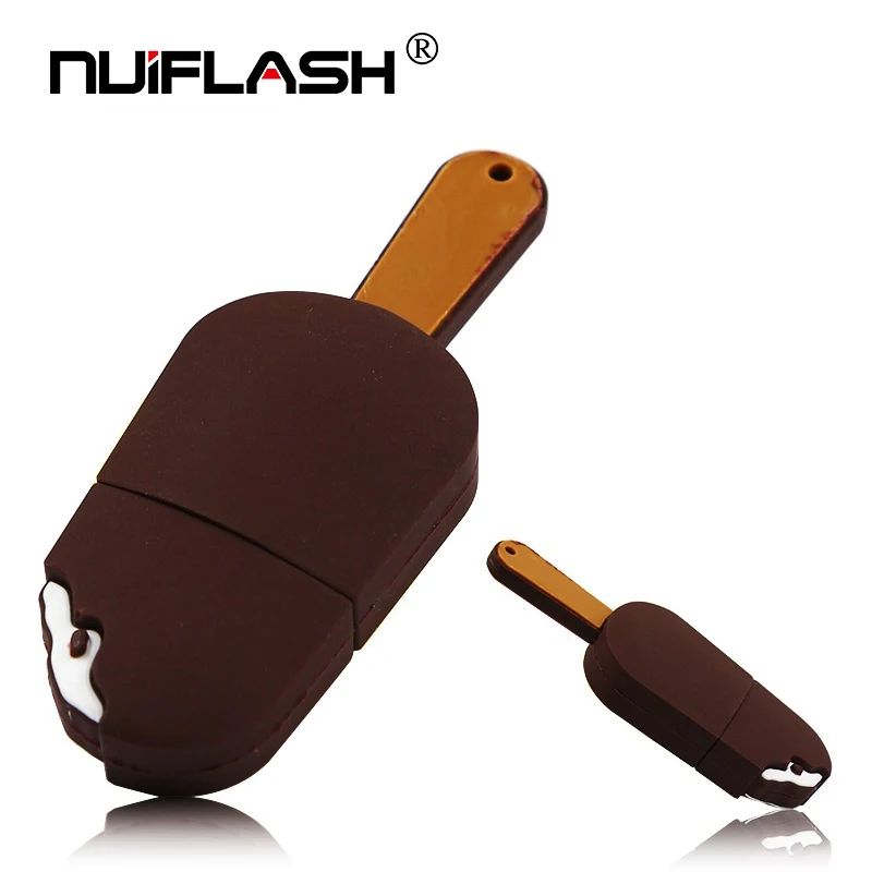 Cute chocolate ice cream shaped cartoon usb2.0 memory stick 8gb 16gb 32gb 64gb - ANKUX.COM