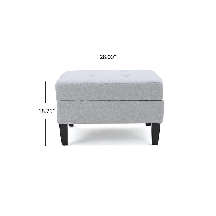 Custom Cheap Multifunction Fashion Bed Room Orange Leather Ottoman