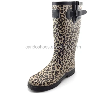 women's leopard rain boots