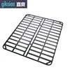 (ZS911#) Reinforced king size metal foundation bed frame with wooden slats