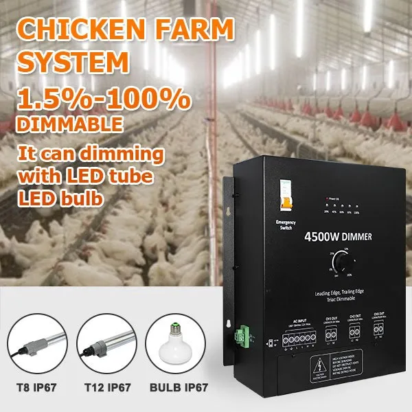 Sunrise Sunset Simulate Dimmer Controller 4500w Poultry Lighting