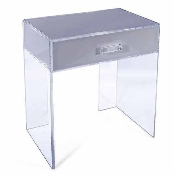 Mini Clear Acrylic Lucite Bedside Tables/desks With Drawer Buy