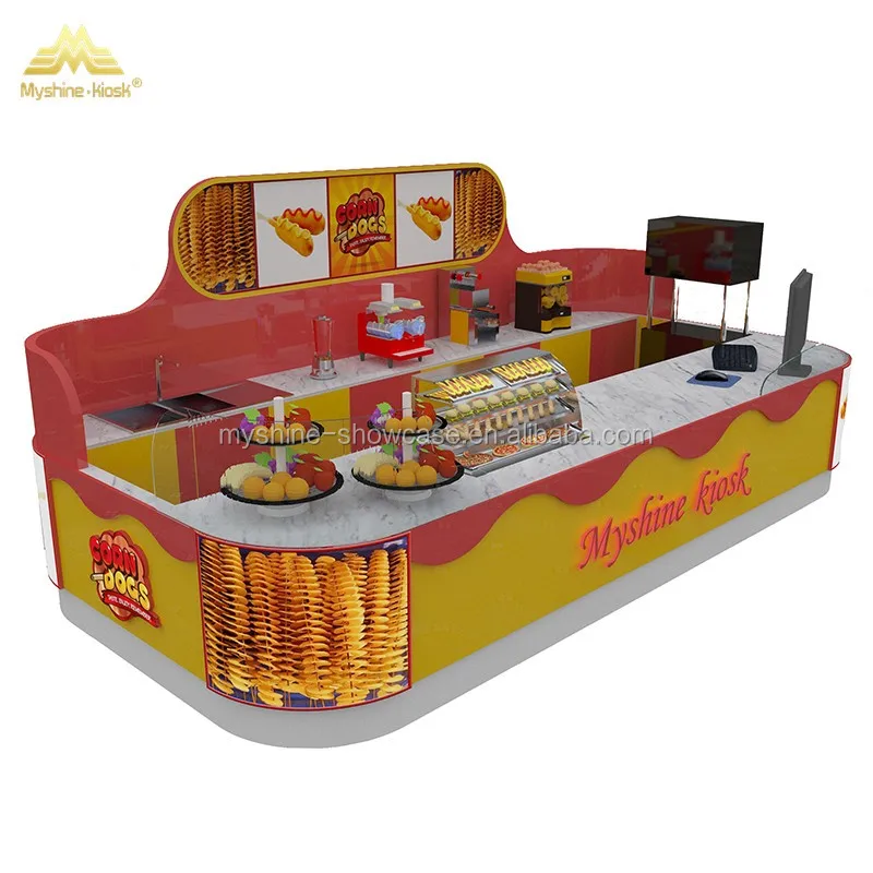 Customized Factory Sale Hot Dog Kiosk Fast Food Kiosk Food Kiosk For