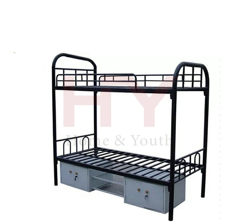 metal bunk bed with storage