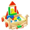 EZ1031 Factory price 30pcs colorful creative Large Children Blocks Toy in cart