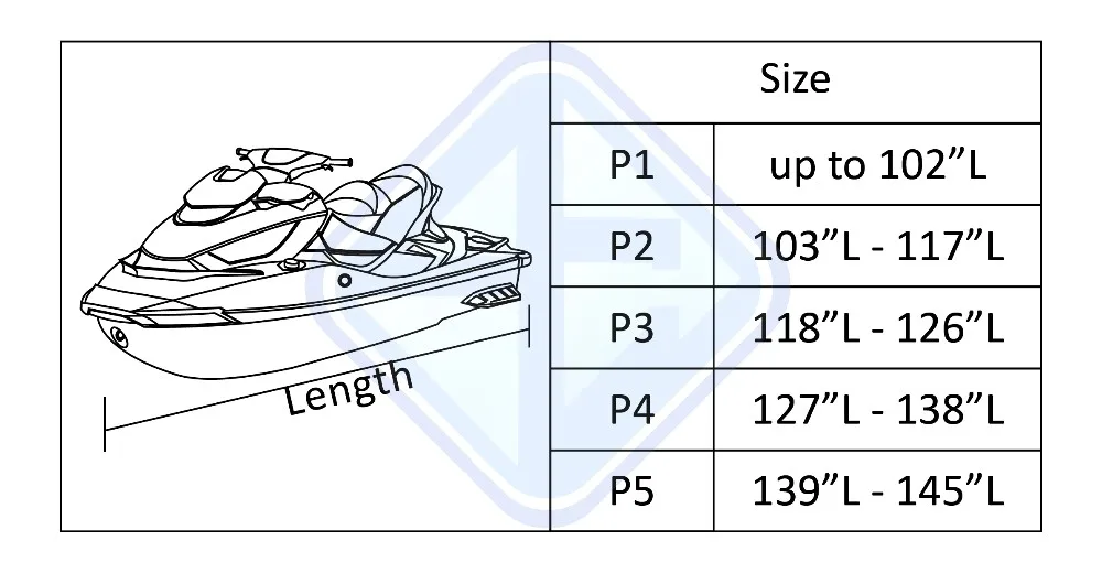 Size - Jet Ski Cover