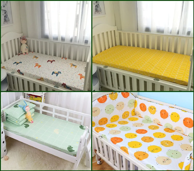 Szplh High Quality Soft Jersey Cotton Round Crib Bedding Sheet For