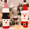 Snow Man knit Dining Wine Bottle Cover Christmas Xmas Festival Party Decoration