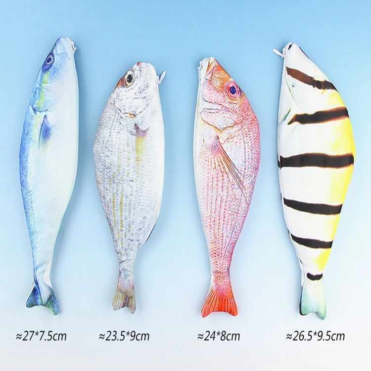 Creative Cloth Stationery Students Sea Fish Pencil Bags  Cases School Supplies 