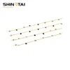 Shinetai Gold Beaded Eyeglass Sunglasses Copper Chain Strap Cord Retainer