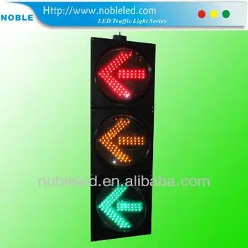 Photo of a traffic light with the arrow pointing left