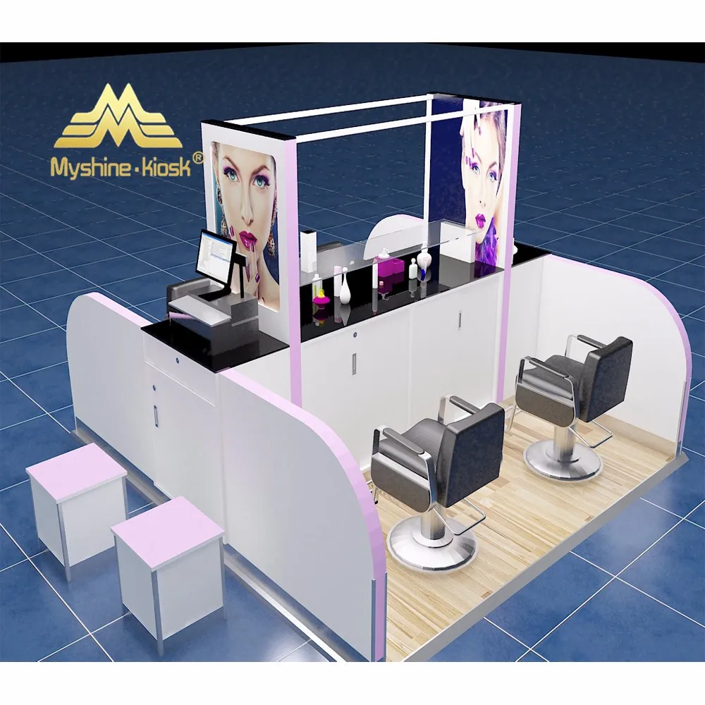 Modern Factory Price Beauty Nail Bar Kiosk Design With Manicure And