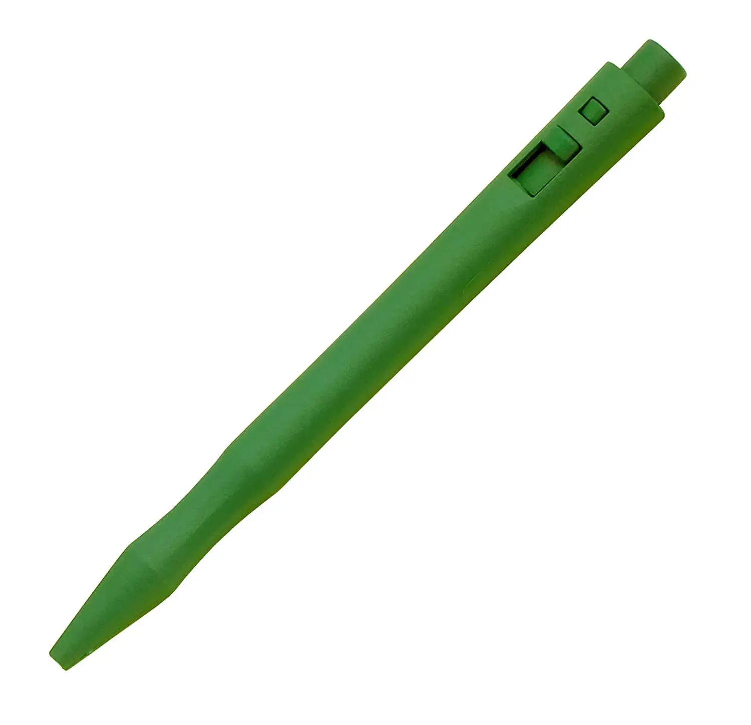 Metal and X-Ray Detectable Food Safe HD Retractable Pen, Green Housing, Green End Cap, Gel Green Ink - With No Clip or Lanyard Attachment,Pack 50EA