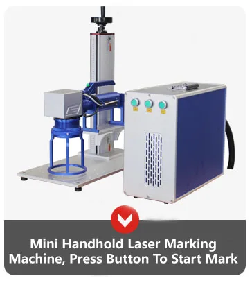Transon 2020 New Design 30W Fiber laser Marking Machine Mini Type for DIY Art and Craft Metal Silver Gold Aluminum