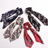 Genya Floral Printed Hair Scrunchies Elastic Cute Ribbon Bow Hair Tie Rope Women Scrunchie Hair Accessories