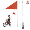 Bike safety flag pole, bicycle sports flag with fiberglass pole