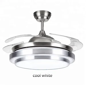 42 Inches 68w Invisible Bladeless Fan With Remote Control Led Ceiling Fan Light Best Modern Decorative Ceiling Fan Brand Parts