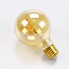 Special Vintage Soft Flexible led Filament Globe Bulbs G80 Spiral Filament Dimmable Warm White 2200K 4w led filament Lamp