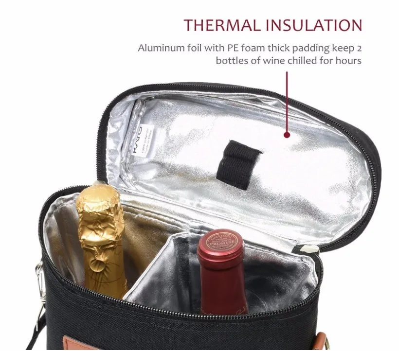 thermal wine bottle carrier