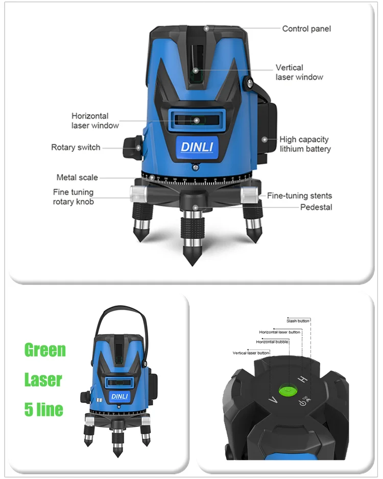 Professional Green 5 Line Laser Level For Ceiling Tiling Buy Rotary