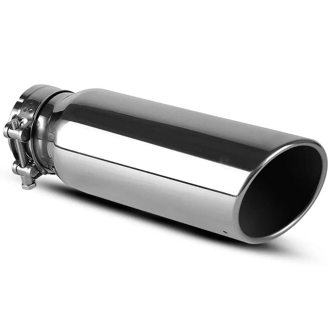AUTOSAVER88 2.5 single inlet 3 dual outlet stainless steel exhaust tip ...