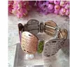 custom letter phrase message engraved metal bracelets chunky big vintage metal bracelets 2014 trendy stretch bracelet jewelry