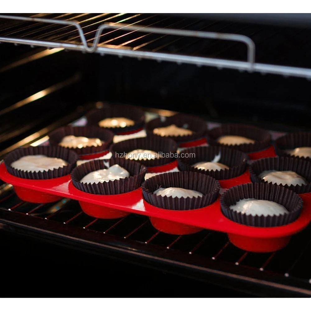 Muffin Pan 12 Cup Nonstick Silicone Baking Pan,Bpa Free