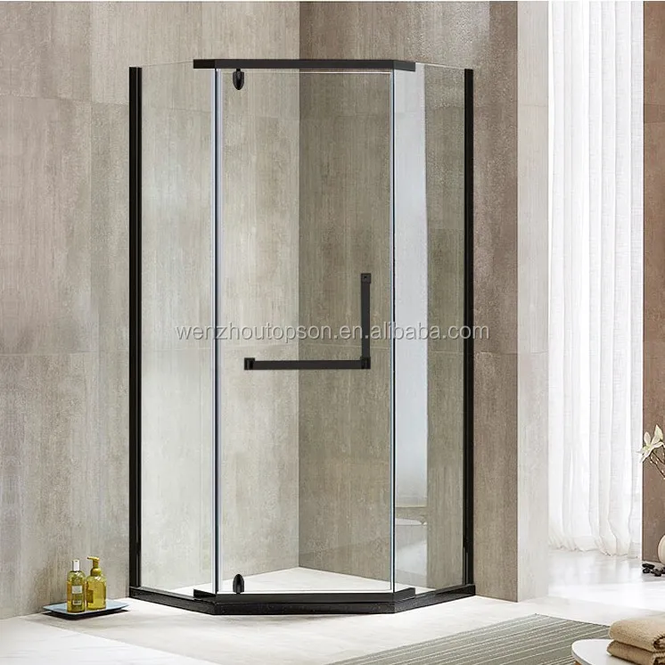 Black Diamond Frameless Tempered Gl Hinged Shower Door Black Diamond Frameless Tempered Gl Hinged Shower Door Screen View Kinmade Product Details From Wenzhou Topson Construction