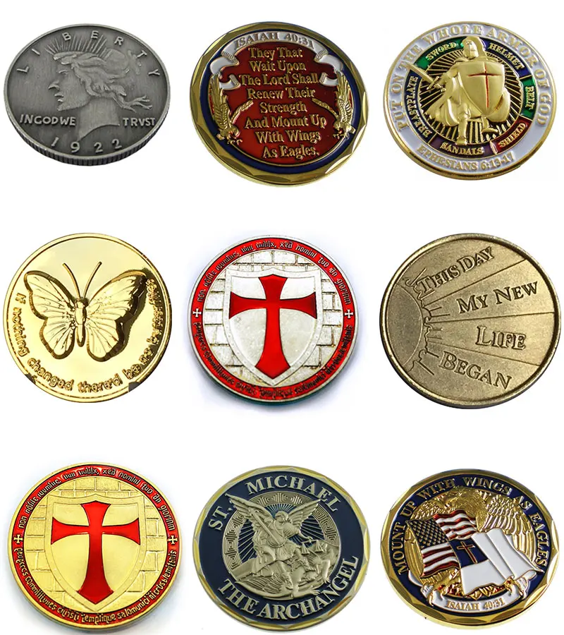 2019 new design soft enamel movie souvenir metal challenge commemorative coins tokens