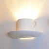indoor cup shaped plaster gypsum CE RoHS approved decorative wall mounted lamp led lights for cafe