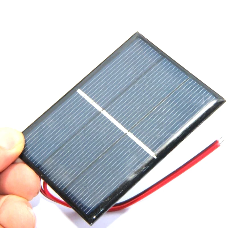 BUHESHUI 0.65W 1.5V 430Ma Mini Solar Cell Polycrystalline Solar Panel DIY Solar Charger System+15CM Cable 60*80MM Epoxy
