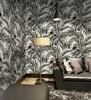 Southeast Asian Style Tropical Plant Pattern Living Room Bedroom Decorative Velvet Flock Wallpaper