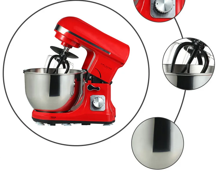 Tabletop electric kitchen appliances food mixer with 5L stainless bowl