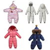 wholesale newborn kid infant onesie warm down boy girl jumpsuit Snowsuit coat set clothes baby winter rompers for toddlers
