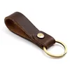 Leather brown and dark brown key chain key ring to carry your keys