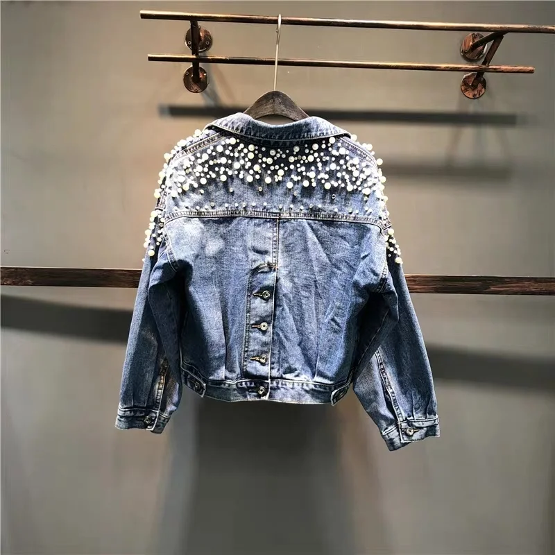 Cutstomed  high quality jackets women clothing light blue denim jackets for girls