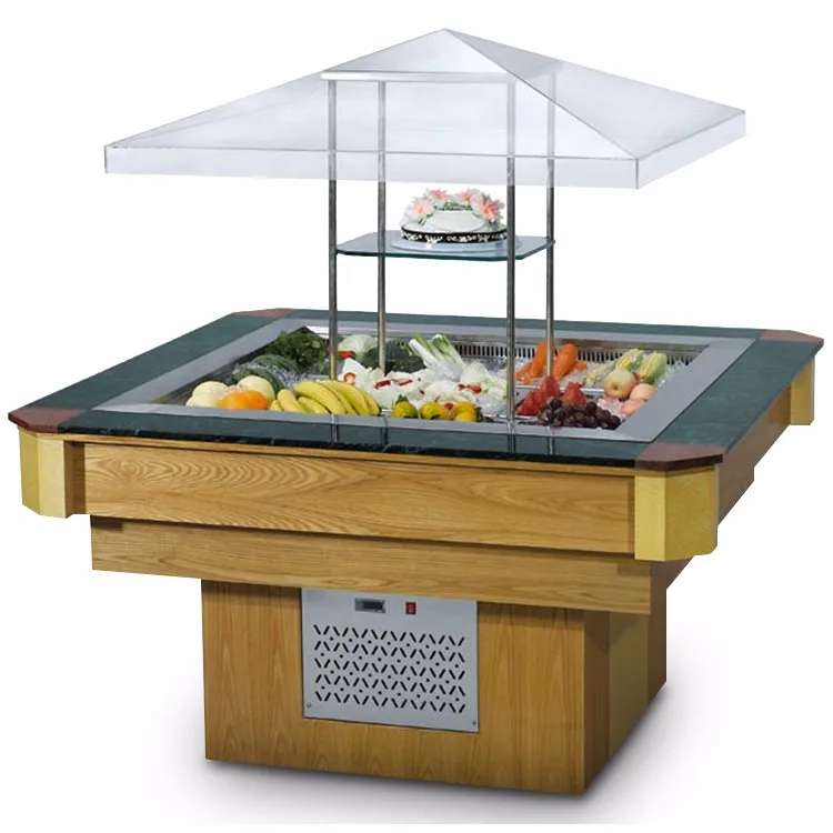 Restaurant Square Type Electrical Commercial Salad Bar / Restaurant Equipment Buy Salad Bar