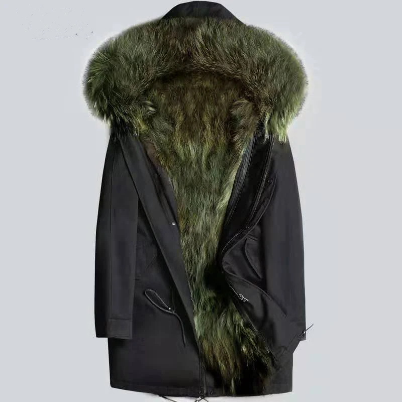 mens black parka coats with fur hood