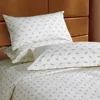 High quality wholesale white hotel 100% cotton flower printed bedsheets imported