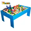 Wholesale educational diy assemble toy wooden train tracks table for children W04C031