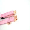 leather dog leash and collar set pu leather nylon webbing with zinc alloy metal buckle