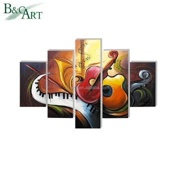 Abstract Art Music Theme Wall Decoration 5 Group Painting Abstract Art Music Theme Wall Decoration 5 Group Painting
