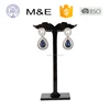 M&E Black Acrylic Earring Display Stand Plexiglass Earrings Jewelry Holder