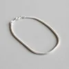 Maxhen27 S925 sterling silver personality simple design 2mm Width round snake chain bracelet