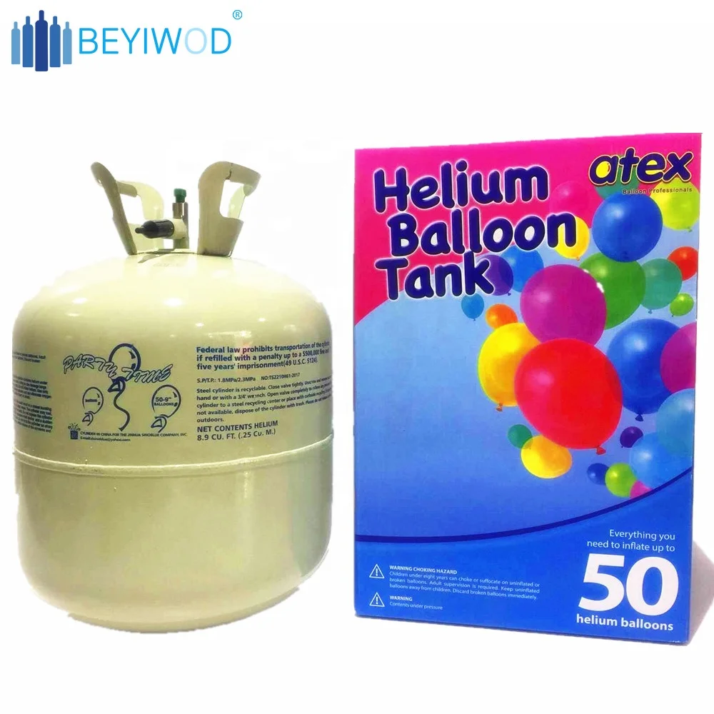 Pure Helium Gas Cylinder For Helium Balloons With Disposable And