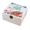 White Painting Cheap And Nice Wooden Box Hinged Lid Christmas Gift Box