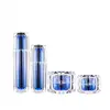 luxury blue cosmetic containers 5g 10g 15g 20g 30g 50g skin care face cream square acrylic/glass cream jar