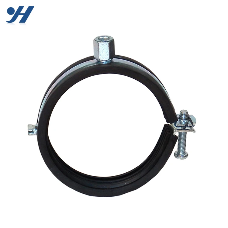 Good Reputation High Quality Galvanized Hinged Pipe Clamp With Rubber ...